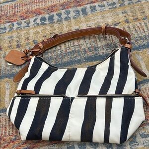 Elegant Striped  Dooney and Bourke Shoulder Bag